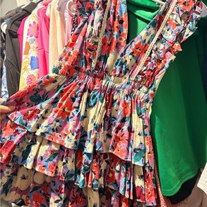 Karlie Floral Multicolor Backless Dress